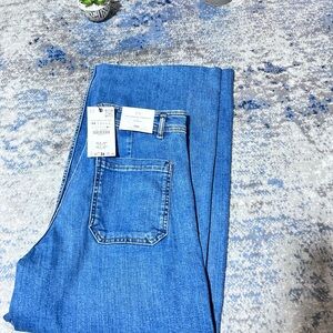 New ZW  HIGH WAIST MARINE STRAIGHT JEAN size 12 USA color blue